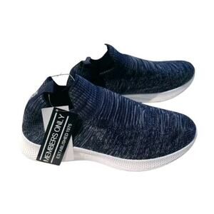 Members Only Light Weight Breathable Sneakers Navy Men's 10M Knit Slip-On NWT